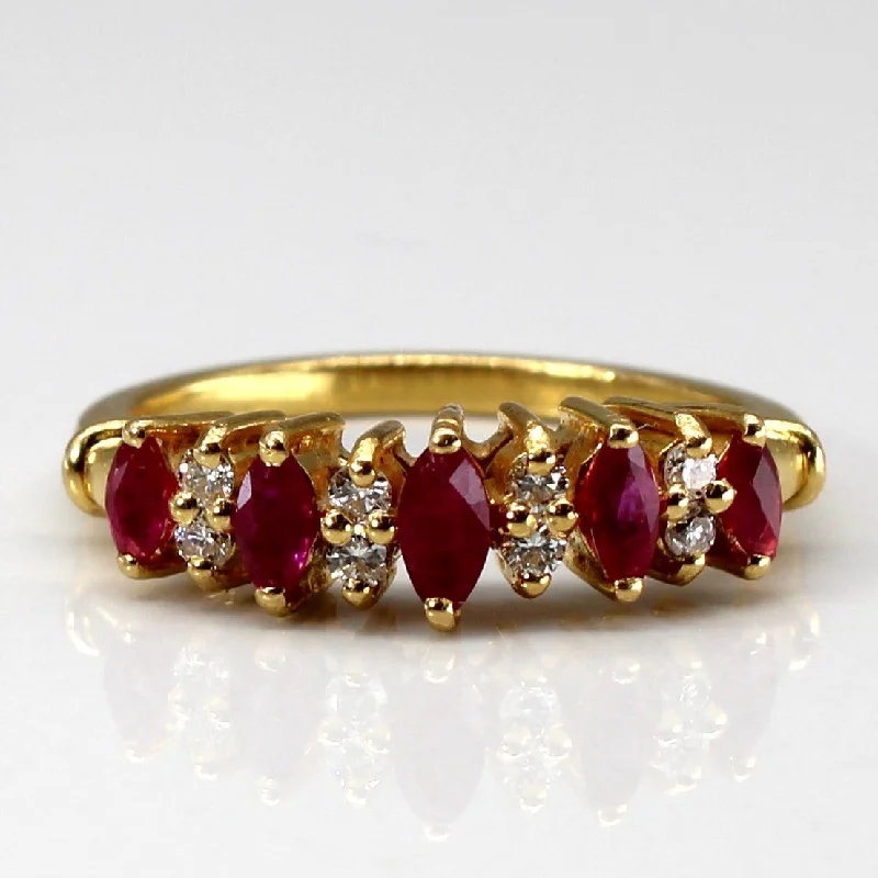 Customized Silver Jewelry For Unique Style Ruby & Diamond Ring | 0.43ctw | 0.04ctw | SZ 6 | Customized Silver Jewelry For Unique Style Ruby & Diamond Ring | 0.43ctw | 0.04ctw | SZ 6 |
