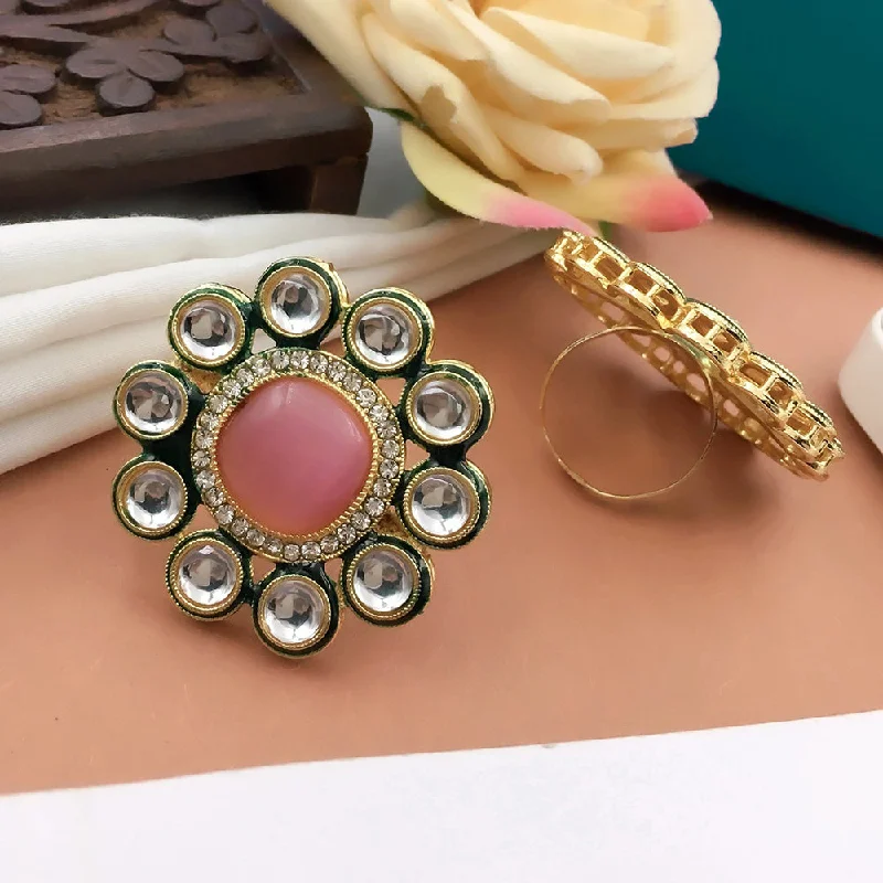 Flash Deals On Fine Jewelry – Shop Before It's Gone Shree Jai Sai Art Gold Plated Kundan Stone Ring Flash Deals On Fine Jewelry – Shop Before It's Gone Shree Jai Sai Art Gold Plated Kundan Stone Ring