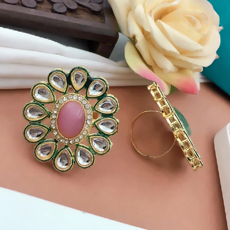 Save On Luxury Jewelry Pieces – Limited-Time Offers Shree Jai Sai Art Gold Plated Kundan Stone Ring Save On Luxury Jewelry Pieces – Limited-Time Offers Shree Jai Sai Art Gold Plated Kundan Stone Ring