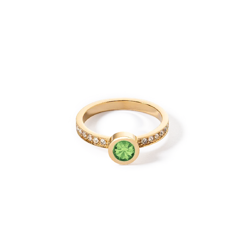 Personalized Jewelry At Special Discount Rates Sparkling Dots ring gold green