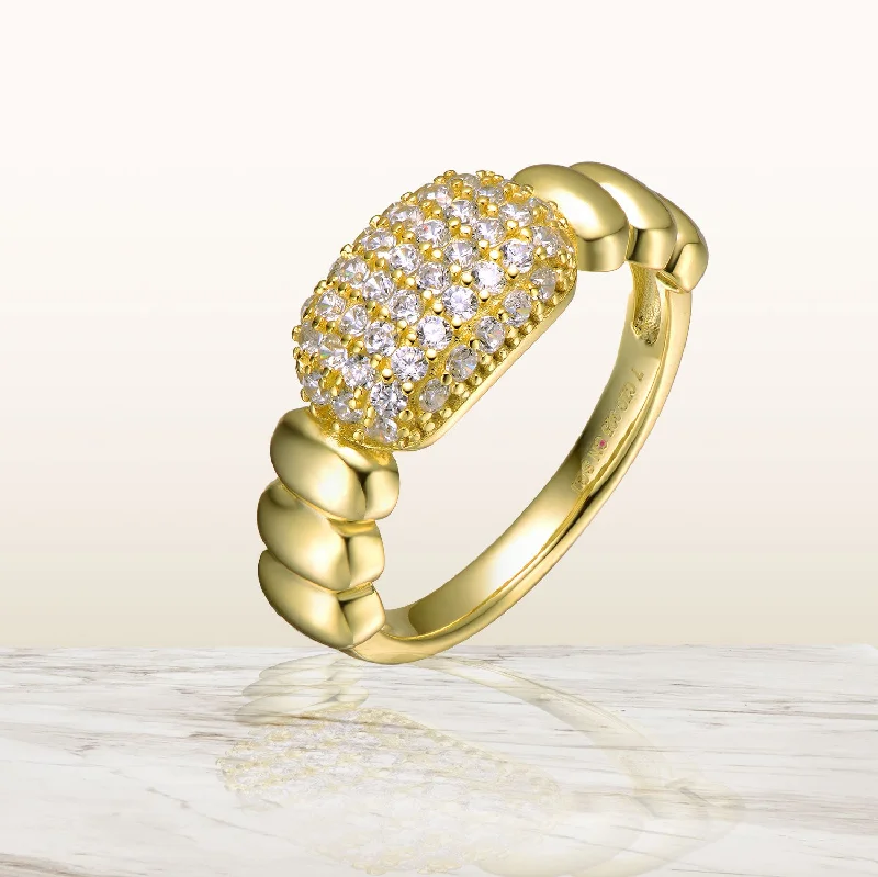 Affordable Elegance – Special Jewelry Sale Now Live Pompidou Golden Scalloped CZ Ring Affordable Elegance – Special Jewelry Sale Now Live Pompidou Golden Scalloped CZ Ring