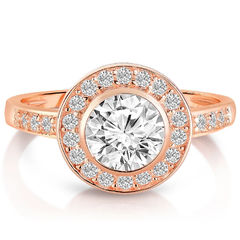 Grab Your Dream Jewelry At The Lowest Prices Marie Chunky Solitaire Rose Gold Engagement Ring