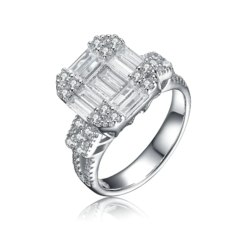 Best-Selling Jewelry Now Available At Special Deals Sterling Silver Cubic Zirconia Emerald-Cut Solitaire Limited Time Special Ring Best-Selling Jewelry Now Available At Special Deals Sterling Silver Cubic Zirconia Emerald-Cut Solitaire Limited Time Special Ring