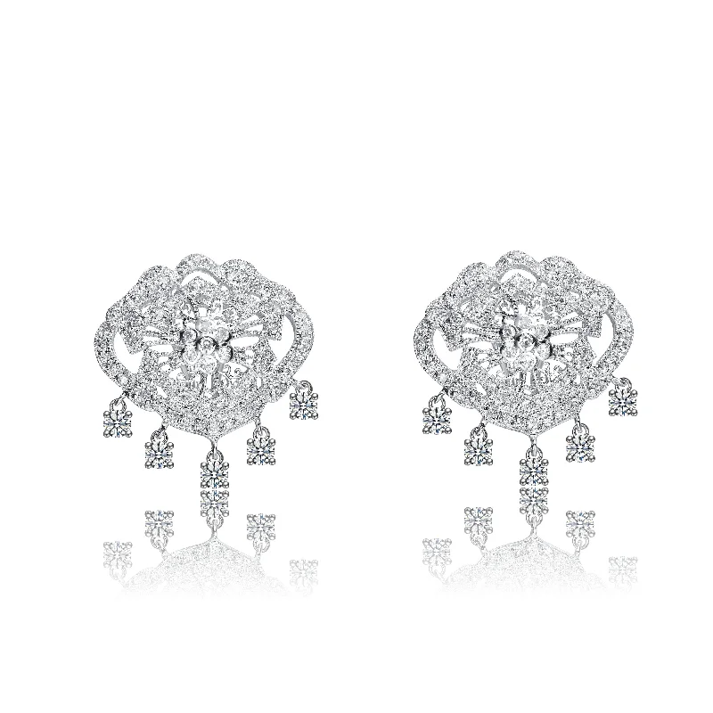 Classic And Modern Jewelry Styles On Sale Sterling Silver Cubic Zirconia Mini Chandelier Earrings Classic And Modern Jewelry Styles On Sale Sterling Silver Cubic Zirconia Mini Chandelier Earrings