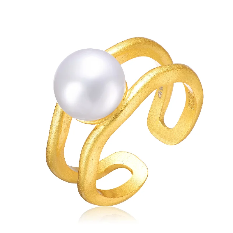 Unmissable Jewelry Discounts – Elevate Your Look For Less Delphine Modernist Golden Pearl Ring Unmissable Jewelry Discounts – Elevate Your Look For Less Delphine Modernist Golden Pearl Ring