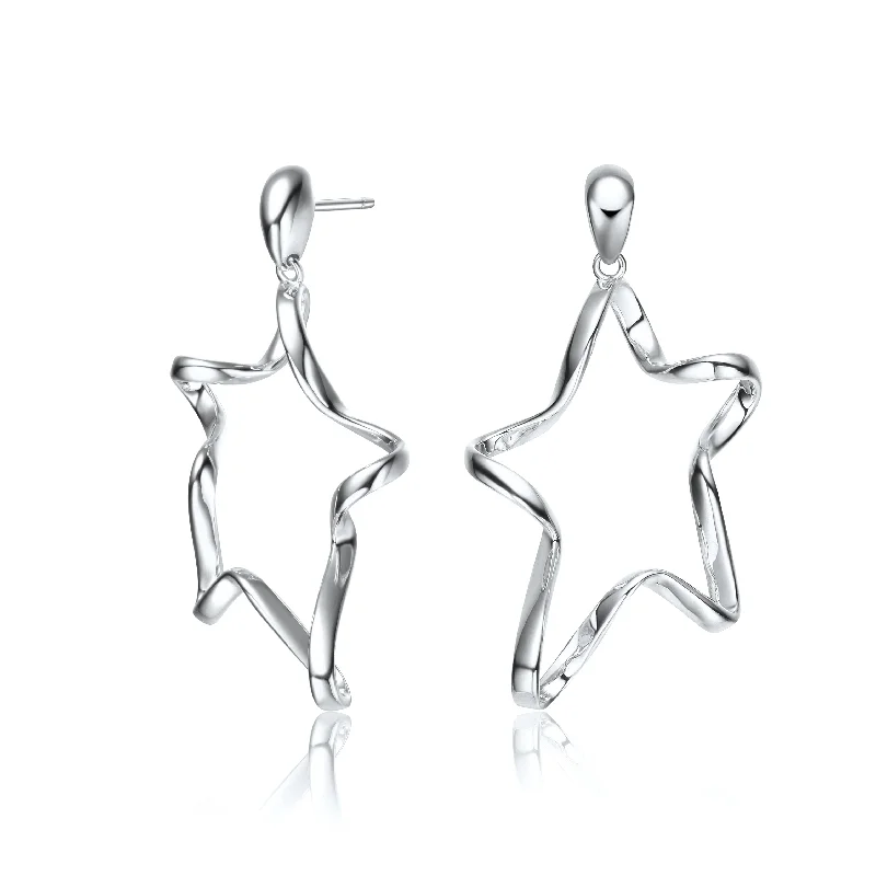 Timeless Jewelry At Special Discount Rates Sterling Silver Rose Gold Plated Star Shaped Swirl Earring Timeless Jewelry At Special Discount Rates Sterling Silver Rose Gold Plated Star Shaped Swirl Earring
