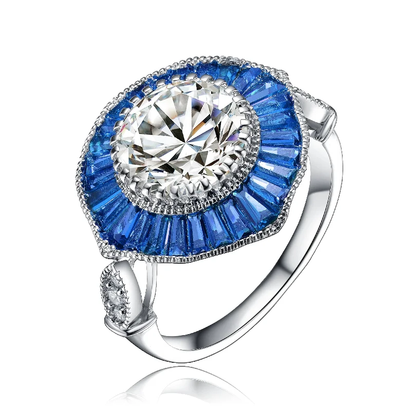 Exclusive Jewelry Sale – Limited-Time Discounts Sterling Silver Baguette and Round Cubic Zirconia Modern Ring Exclusive Jewelry Sale – Limited-Time Discounts Sterling Silver Baguette and Round Cubic Zirconia Modern Ring