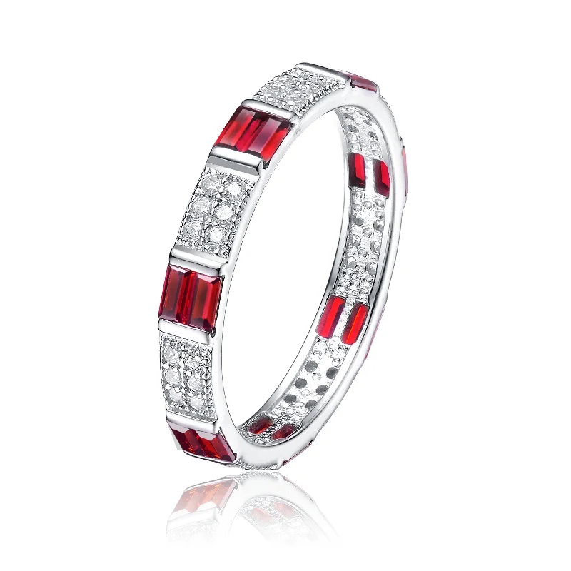 Limited-Time Offer On Premium Jewelry Collections Les Haudères Red Eternity Wedding Band Stacking Ring Limited-Time Offer On Premium Jewelry Collections Les Haudères Red Eternity Wedding Band Stacking Ring
