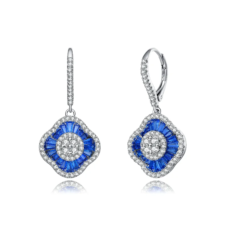 Eco-Friendly Sustainable Jewelry For Conscious Buyers Sterling Silver Sapphire Cubic Zirconia Drop Limited Time Special Earrings Eco-Friendly Sustainable Jewelry For Conscious Buyers Sterling Silver Sapphire Cubic Zirconia Drop Limited Time Special Earrings