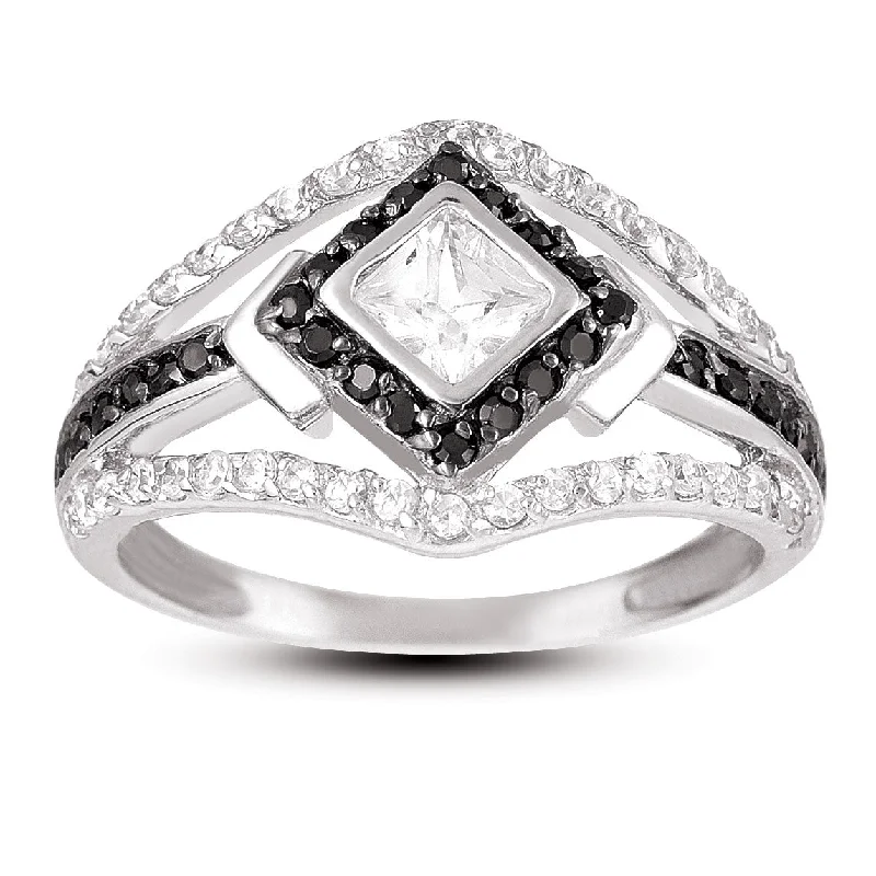 Versatile Layering Jewelry For Effortless Chic Renée Black Geometric Ring Size 7