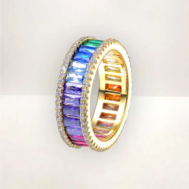Elegant Jewelry At Unbeatable Offers – Shop Before It's Gone Arc-en-Ciel CZ Gradient Rainbow Golden Ring Elegant Jewelry At Unbeatable Offers – Shop Before It's Gone Arc-en-Ciel CZ Gradient Rainbow Golden Ring