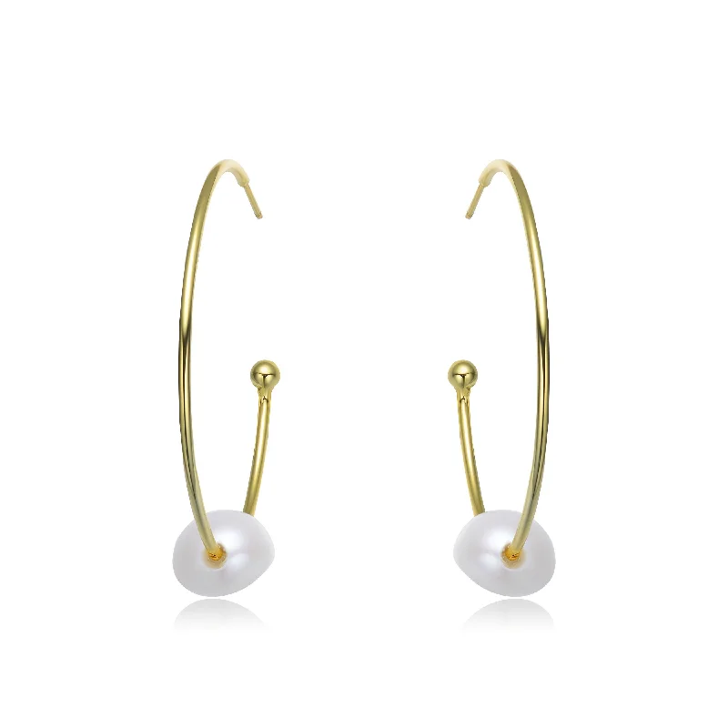Once-A-Year Jewelry Deals – Shop Before They’Re Gone Brigitte Golden Pearl Thin Hoop Earring Once-A-Year Jewelry Deals – Shop Before They’Re Gone Brigitte Golden Pearl Thin Hoop Earring
