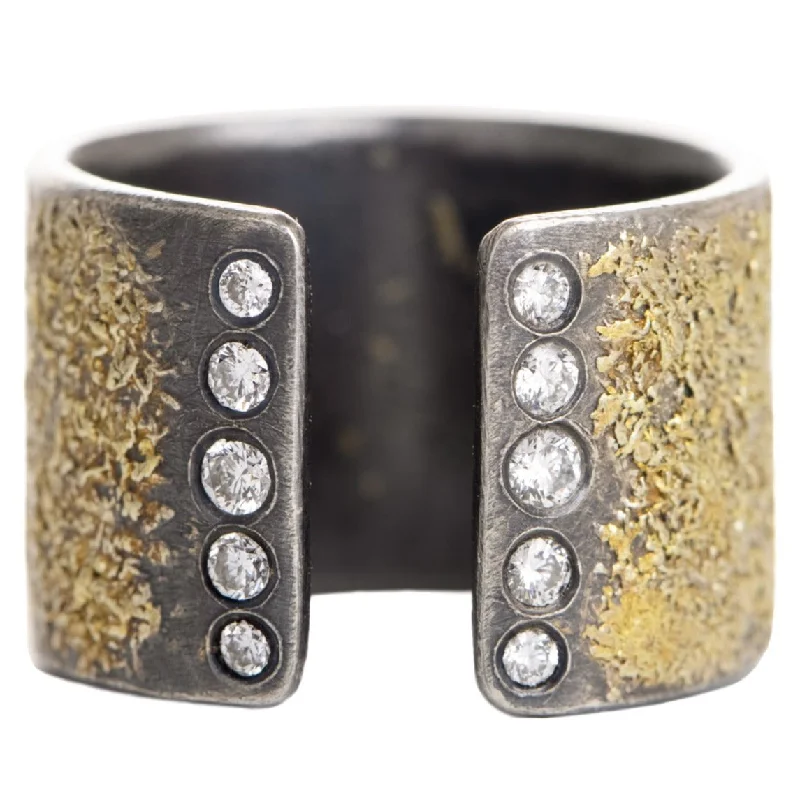 Limited-Stock Jewelry Sale – Once It's Gone, It's Gone Summer Travel Band - 22k Gold, Oxidized Silver + Reclaimed Diamonds Limited-Stock Jewelry Sale – Once It's Gone, It's Gone Summer Travel Band - 22k Gold, Oxidized Silver + Reclaimed Diamonds