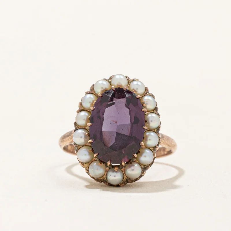 Once-A-Year Jewelry Deals – Shop Before They’Re Gone Synthetic Purple Sapphire & Pearl Halo Ring | 3.30ct | SZ 6.25 | Once-A-Year Jewelry Deals – Shop Before They’Re Gone Synthetic Purple Sapphire & Pearl Halo Ring | 3.30ct | SZ 6.25 |