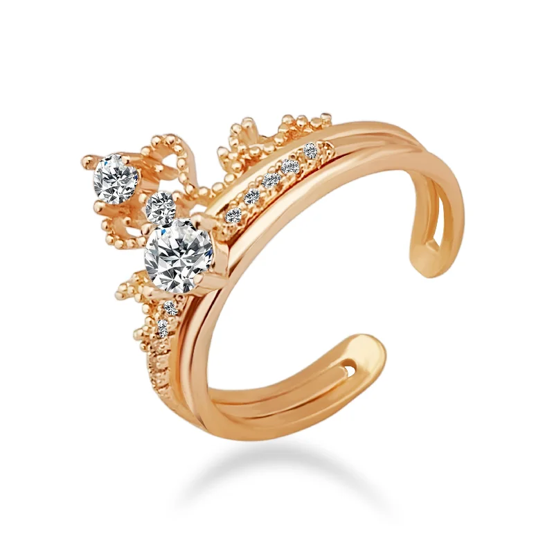 Modern Jewelry At Exclusive Discounts – Shop Today Urbana Gold Plated Ring With Crystal Stone