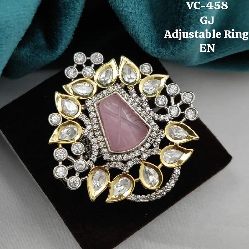 Jewelry Clearance – Final Chance To Save Big Vivah Creations Gold Plated Kundan Stone Adjustable Ring Jewelry Clearance – Final Chance To Save Big Vivah Creations Gold Plated Kundan Stone Adjustable Ring
