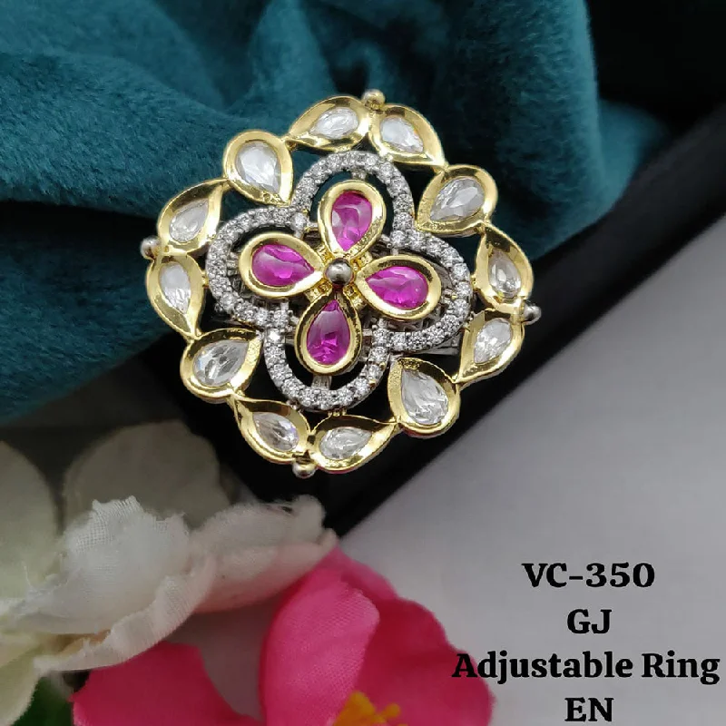 The Ultimate Jewelry Sale – Shop Premium Styles Vivah Creations Gold Plated Kundan Stone Adjustable Ring The Ultimate Jewelry Sale – Shop Premium Styles Vivah Creations Gold Plated Kundan Stone Adjustable Ring