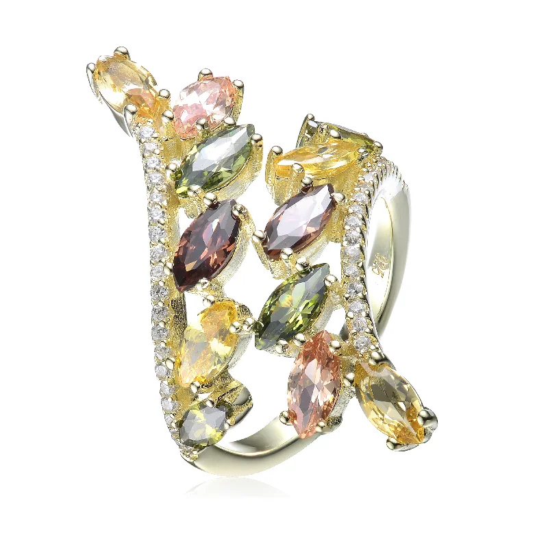 Exclusive Gemstone Jewelry Markdowns – Shop Now Palette Juliette Golden CZ Ring