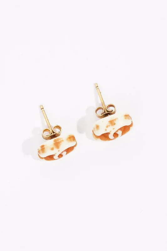 Eco-Friendly Sustainable Jewelry For Conscious Buyers Chanel Womens CC Earrings White / Brown Eco-Friendly Sustainable Jewelry For Conscious Buyers Chanel Womens CC Earrings White / Brown