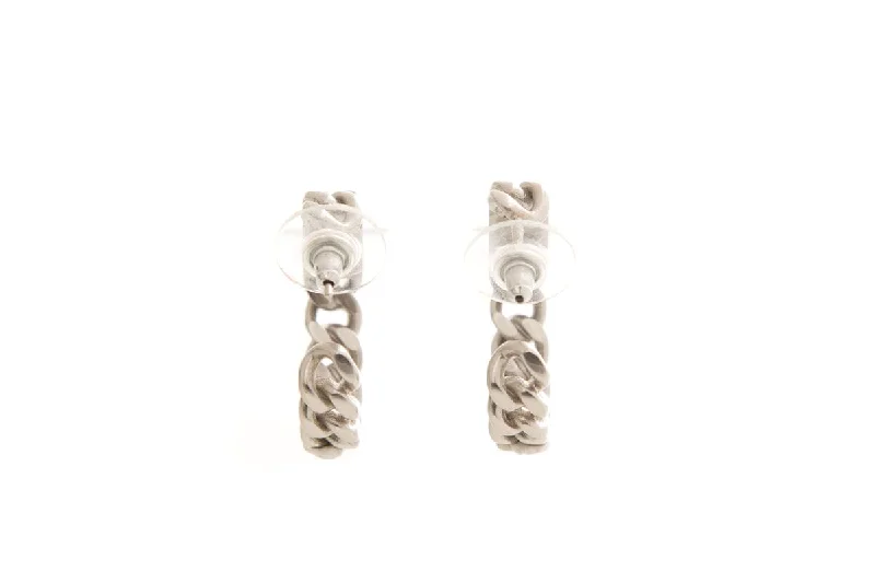 Shop Dazzling Rings, Earrings, And More At Special Discounts Chanel Silver CC Logo Chain Hoop Earrings Shop Dazzling Rings, Earrings, And More At Special Discounts Chanel Silver CC Logo Chain Hoop Earrings