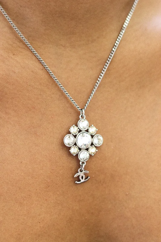 Bestselling Jewelry At Special Promotional Rates Chanel Silver Crystal Necklace