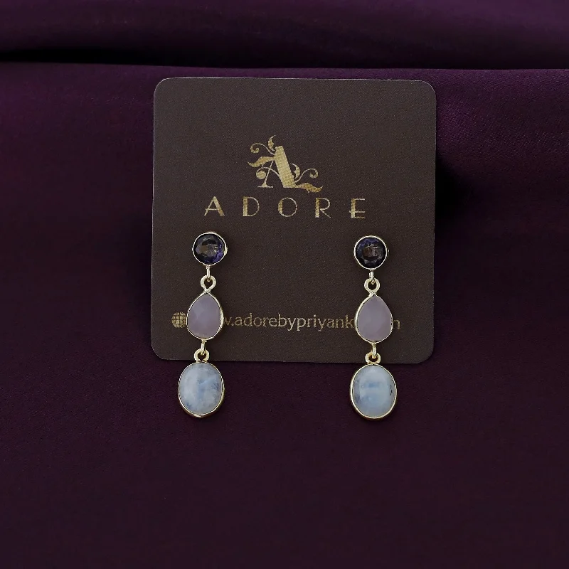 Delicate Crystal Jewelry For Sophisticated Charm Alice Golden Circle And Drop Glossy Earring Delicate Crystal Jewelry For Sophisticated Charm Alice Golden Circle And Drop Glossy Earring