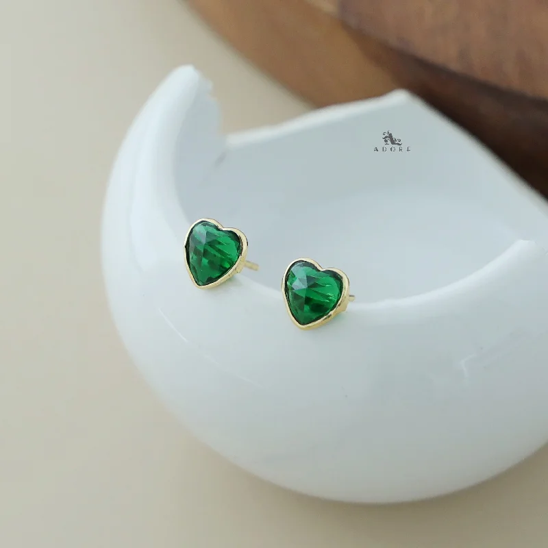 Shine In Style – Shop Jewelry Discounts Today Anura Golden Glossy Stone Heart Stud