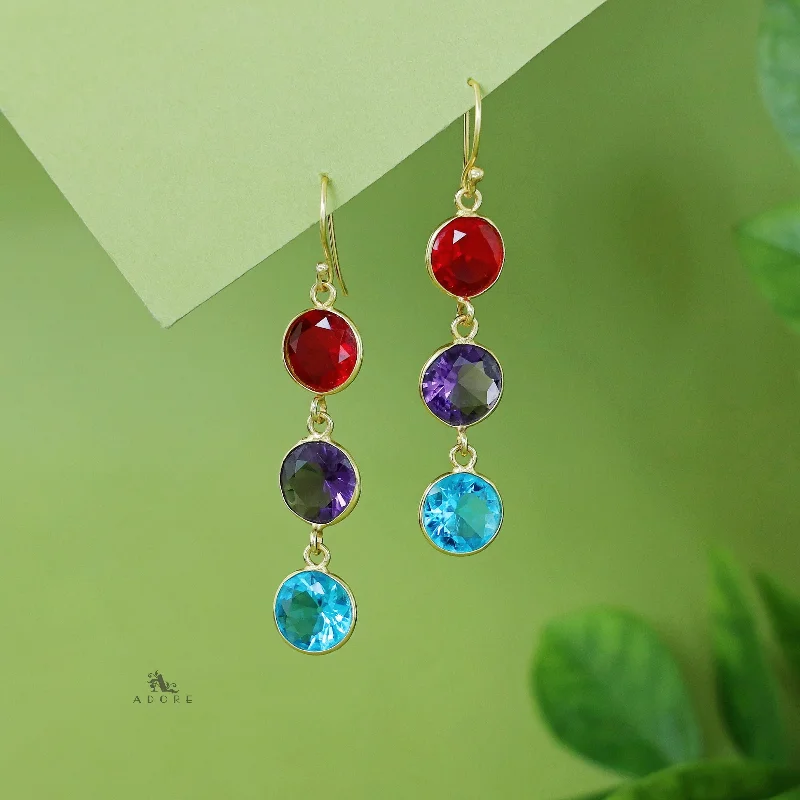 Shop Fine Jewelry With Amazing Deals Ardra Tri Round Glossy Stone Drop