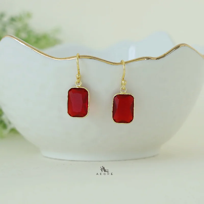 Luxury Handcrafted Jewelry For Elegant Looks Bailey Golden Rectangle Glossy Drop