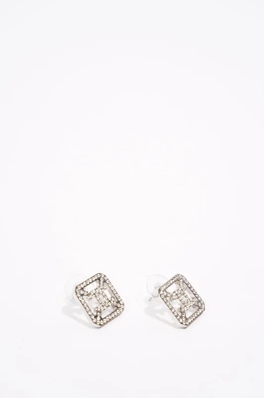 Shop Elegant Jewelry At Unbeatable Prices Chanel Womens Square Earrings Silver