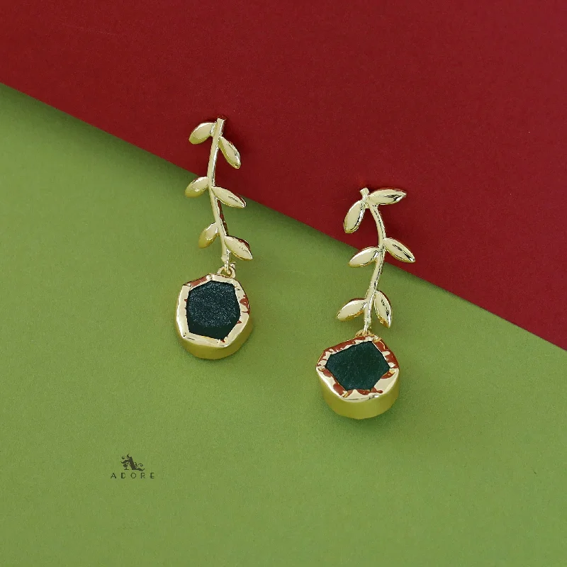 Get Ready To Sparkle – Special Jewelry Discounts Golden Leay Branch Raw Stone Earring Get Ready To Sparkle – Special Jewelry Discounts Golden Leay Branch Raw Stone Earring