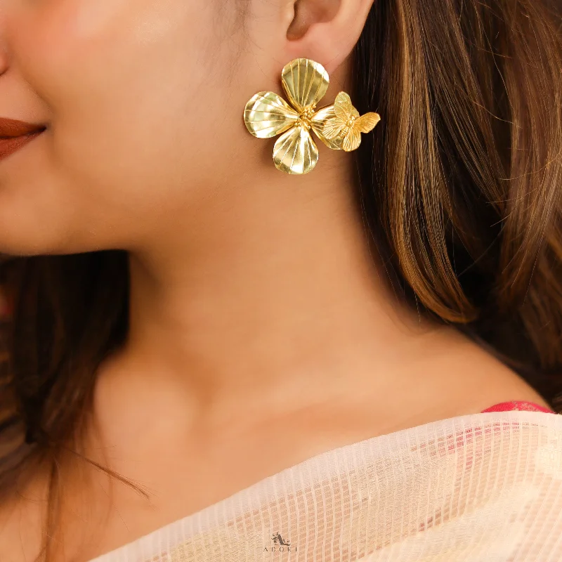 Elegant Jewelry At Unbeatable Prices – Shop Today Ezza Golden Plated Flower with Butterfly Earring Elegant Jewelry At Unbeatable Prices – Shop Today Ezza Golden Plated Flower with Butterfly Earring