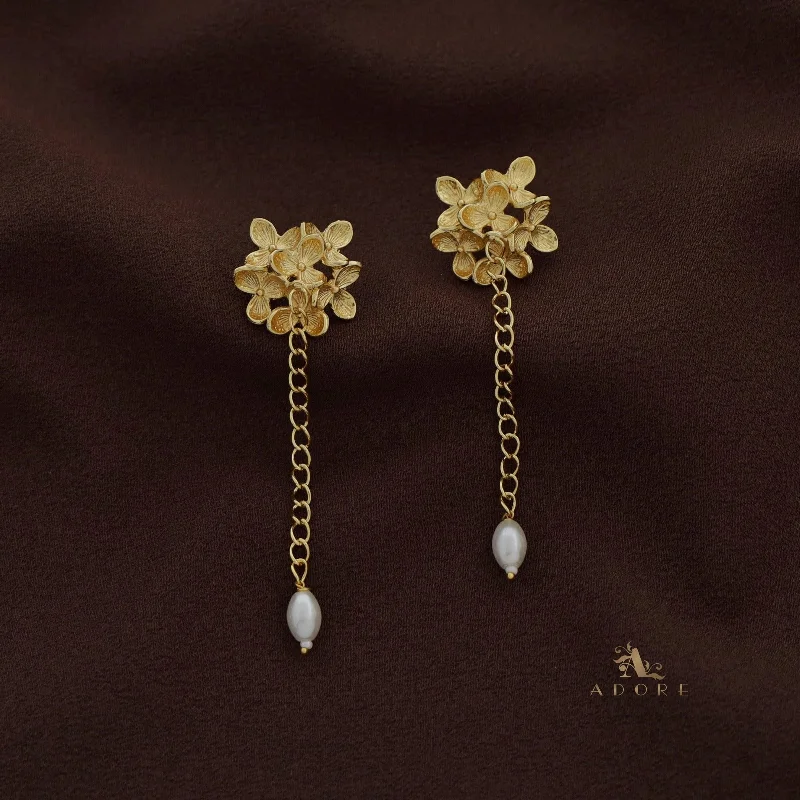 Buy More, Save More On Stunning Jewelry Designs Golden Cluster Flower Chain Pearl Earring Buy More, Save More On Stunning Jewelry Designs Golden Cluster Flower Chain Pearl Earring