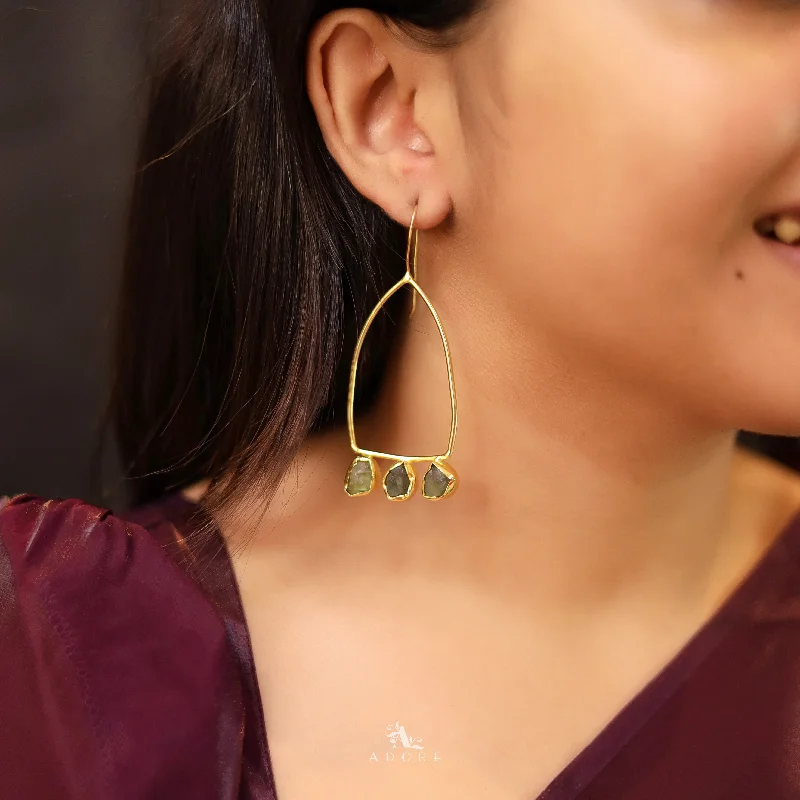 Flash Sale On Stunning Jewelry – Limited Stock Available Golden Curvy Triangle Triple Raw Stone Drop Flash Sale On Stunning Jewelry – Limited Stock Available Golden Curvy Triangle Triple Raw Stone Drop