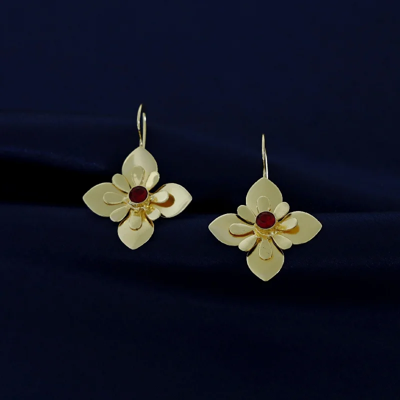 Premium Diamond Jewelry For Unforgettable Moments Golden Flower Round Glossy Drop