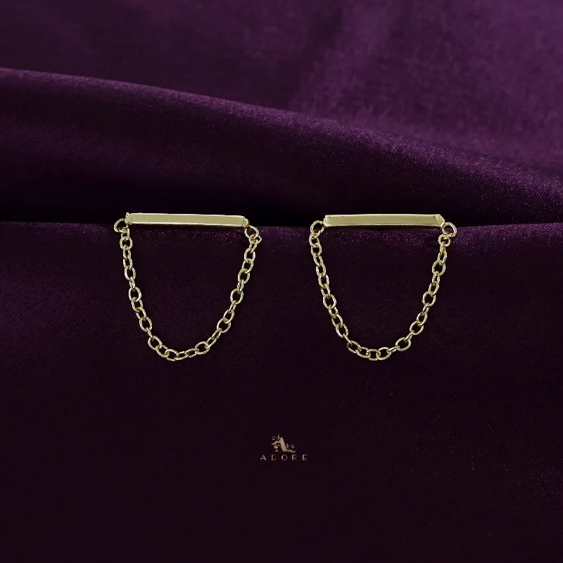 Jewelry Clearance Event – Stock Up Before It's Over Golden Line And Chain Earring