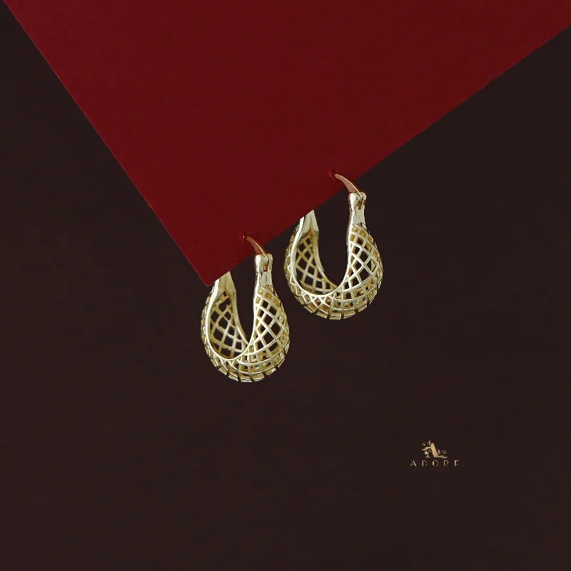 Fashion-Forward Geometric Jewelry For Contemporary Style Golden Nest Bag Earring