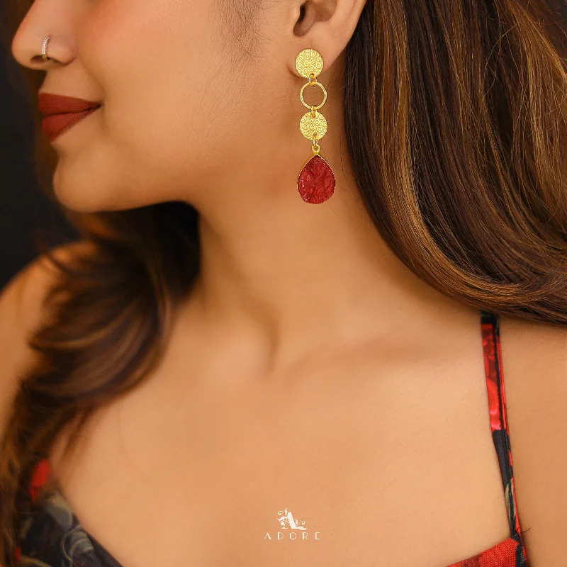 Accessorize For Less – Luxury Jewelry At Affordable Prices Golden Tri Circle Drop Dyed Stone Earring Accessorize For Less – Luxury Jewelry At Affordable Prices Golden Tri Circle Drop Dyed Stone Earring