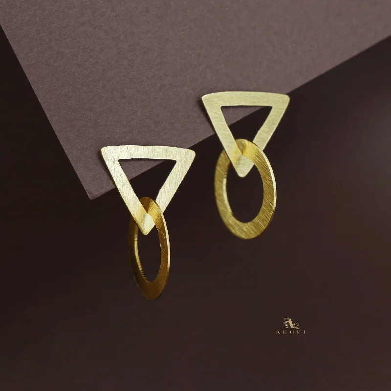 Personalized Jewelry At Special Discount Rates Golden Triangle And Circle Earring