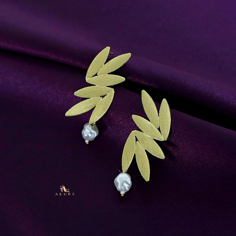 Exclusive Jewelry Sale Event – Shop Now Leena Golden Leafy Baroque Earring