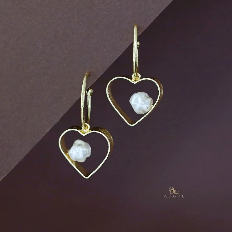 Best Jewelry Deals – Shop Premium Pieces At Great Prices Majnu Golden Heart Baroque Hoop