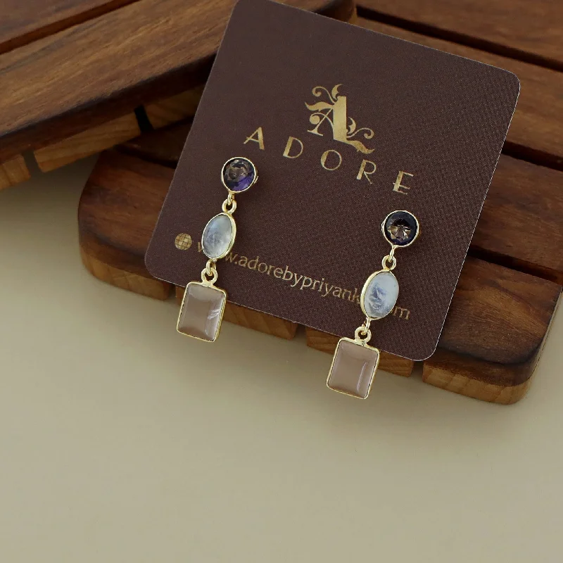 Classic And Modern Jewelry Styles On Sale Nellie Golden Tri Glossy Earring