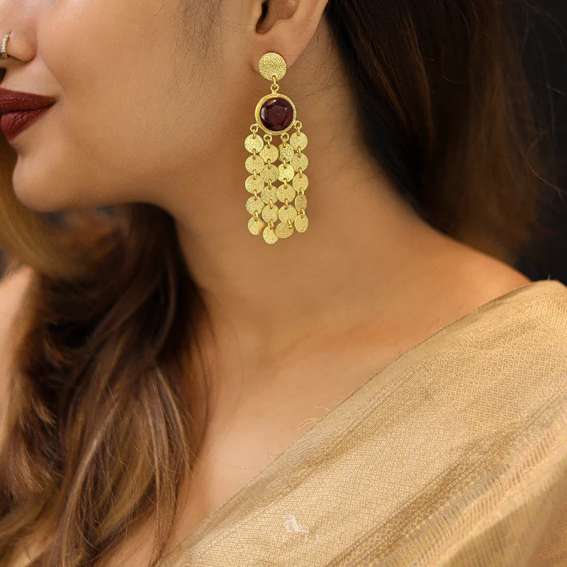 The Ultimate Jewelry Sale – Shop Premium Styles Niya Golden Circle Glossy Stone Earring The Ultimate Jewelry Sale – Shop Premium Styles Niya Golden Circle Glossy Stone Earring