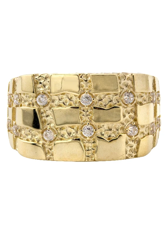 Holiday Jewelry Sale – Perfect Gifts At Great Prices 10K Gold Cz Nugget Ring For Men | 5 Grams Holiday Jewelry Sale – Perfect Gifts At Great Prices 10K Gold Cz Nugget Ring For Men | 5 Grams