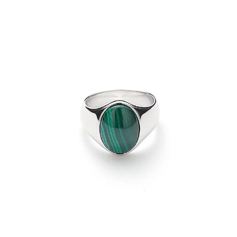 Seasonal Jewelry Sale – Upgrade Your Style Today Hope Oval Signet Silver Ring w. Malachite Seasonal Jewelry Sale – Upgrade Your Style Today Hope Oval Signet Silver Ring w. Malachite