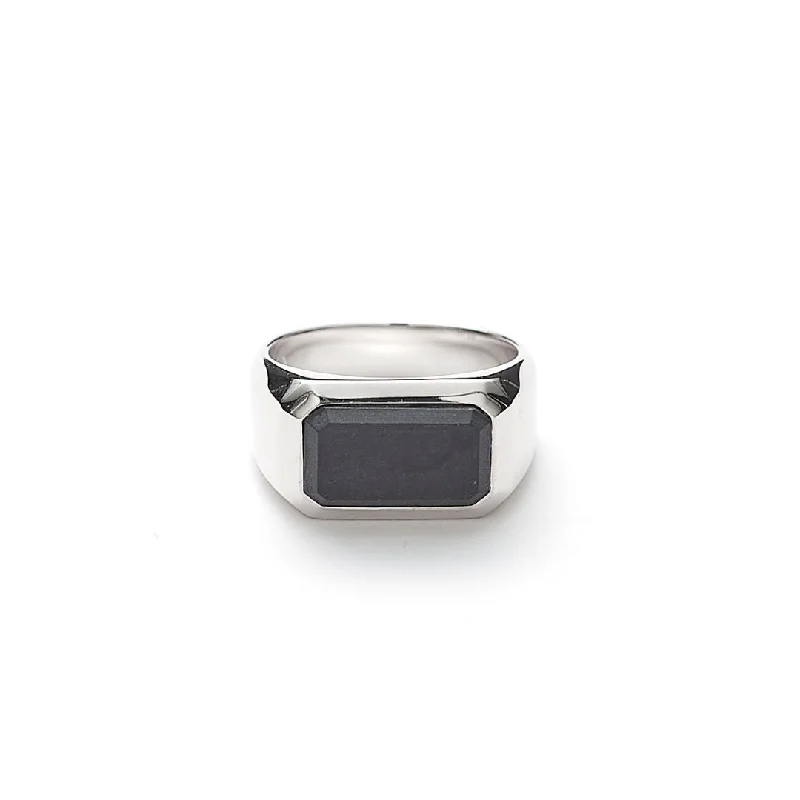 Holiday Jewelry Sale – Perfect Gifts At The Best Prices Hope Rectangle Signet Matte Silver Ring w. Onyx Holiday Jewelry Sale – Perfect Gifts At The Best Prices Hope Rectangle Signet Matte Silver Ring w. Onyx