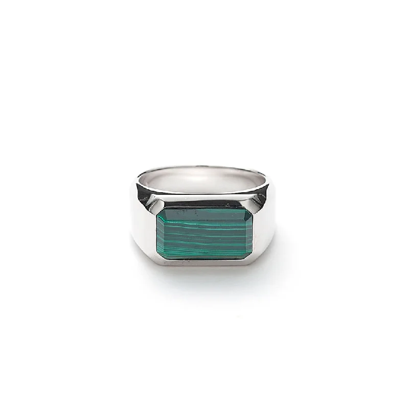 Unmissable Discounts On Timeless Jewelry Pieces Hope Rectangle Signet Silver Ring w. Malachite Unmissable Discounts On Timeless Jewelry Pieces Hope Rectangle Signet Silver Ring w. Malachite