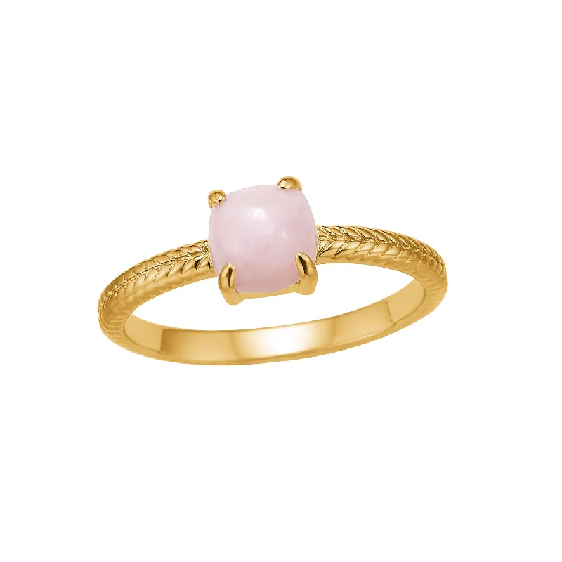 Shop Dazzling Jewelry With Special Promotional Discounts Reef 18K Gold Plated Ring w. Pink/Rose Opal Shop Dazzling Jewelry With Special Promotional Discounts Reef 18K Gold Plated Ring w. Pink/Rose Opal