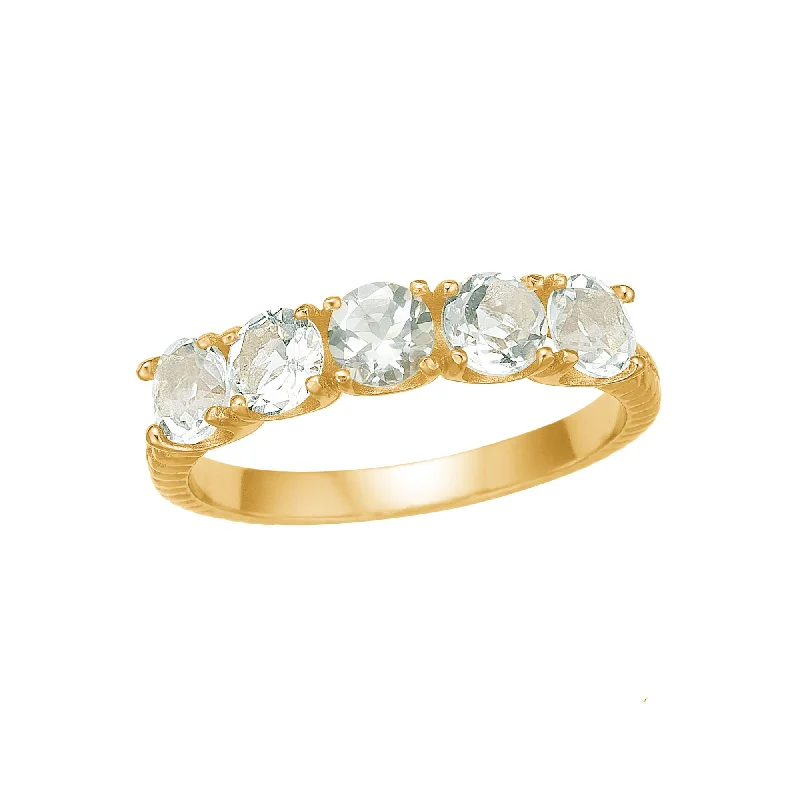 Luxury Jewelry Sale – Elegant Styles At Unbeatable Prices Reef 18K Gold Plated Ring w. White Prasiolite Luxury Jewelry Sale – Elegant Styles At Unbeatable Prices Reef 18K Gold Plated Ring w. White Prasiolite