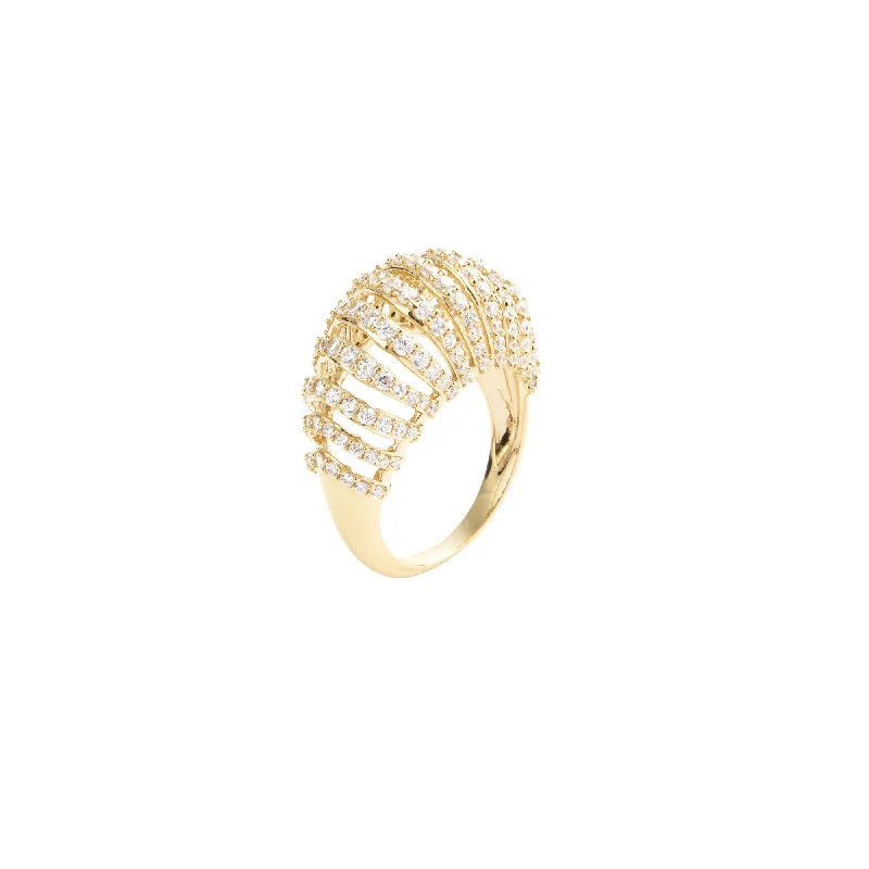 Shine In Style – Shop Jewelry Discounts Today Mini Ribbed VOID Gold Vermeil Ring w. Zirconia Shine In Style – Shop Jewelry Discounts Today Mini Ribbed VOID Gold Vermeil Ring w. Zirconia